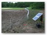 View of the solar powered electric netting around 3 acres